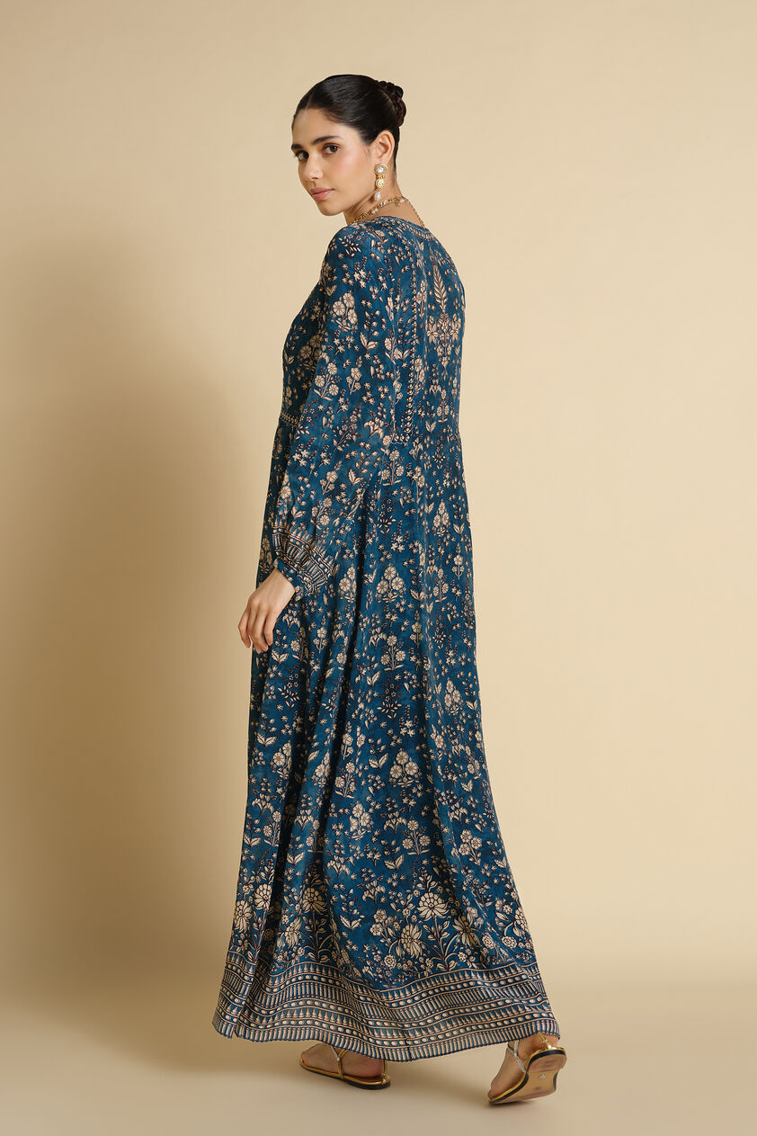 Niral Printed Kaftan - Blue, Blue, image 2